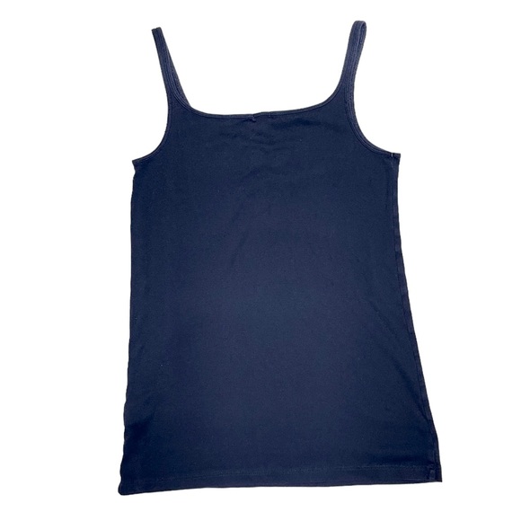 J. Crew 100% Cotton Perfect Fit Navy Blue Tank Top Size Large - Picture 2 of 5